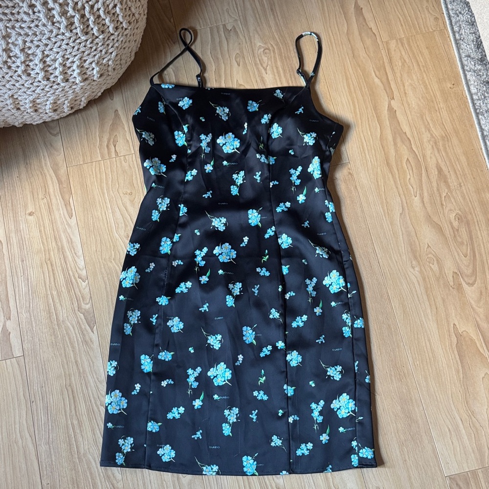 Danielle Guizio Black Forget Me Not Dress